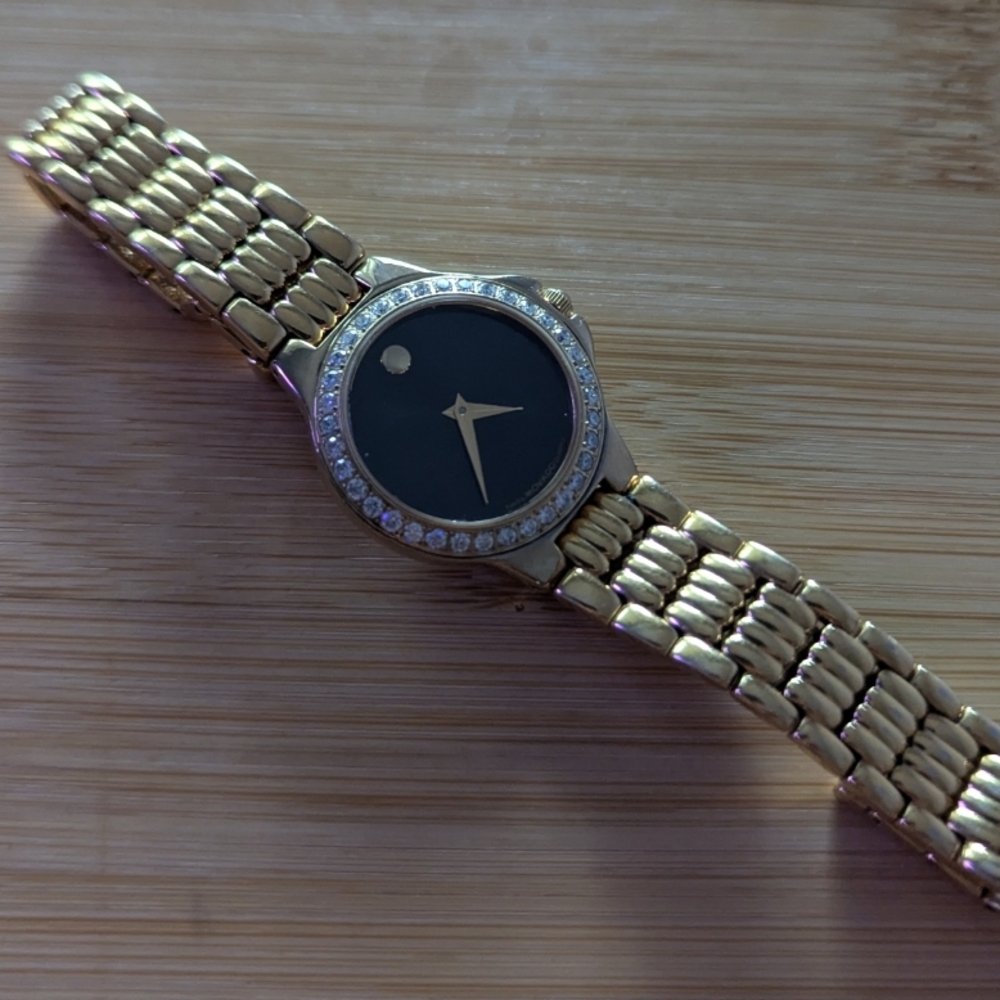 Movado Diamond Watch Women's Gold Vintage $1995 - Picture 2 of 12